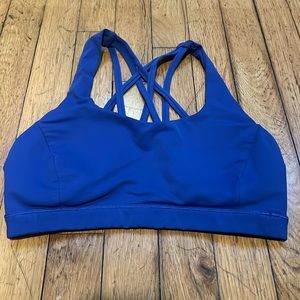 ululemon free to be serene sports bra | size 4 | blue